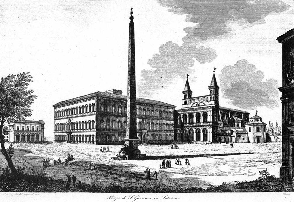 Luigi Rossini,Piazza di San Giovanni in Laterano (1850)